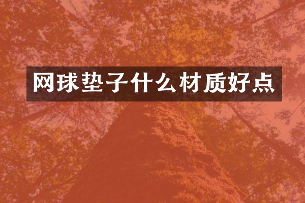 网球垫子什么材质好点