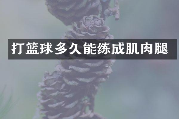 打篮球多久能练成肌肉腿