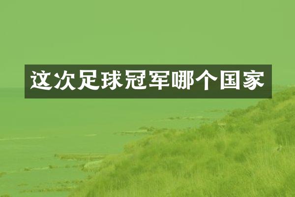 这次足球冠军哪个国家