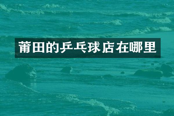 莆田的乒乓球店在哪里