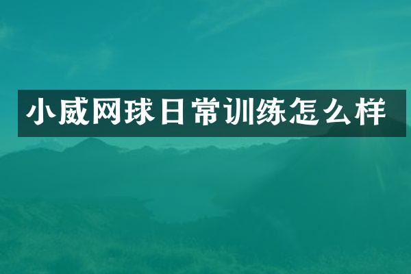 小威网球日常训练怎么样