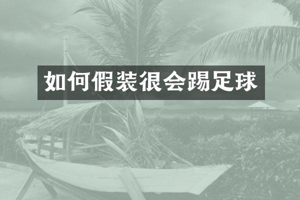 如何假装很会踢足球