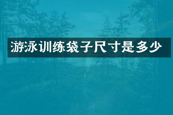 游泳训练袋子尺寸是多少
