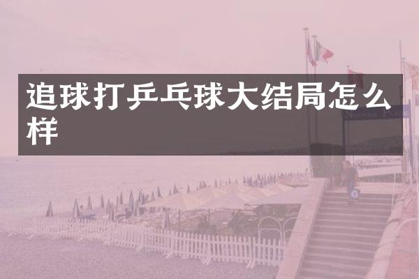 追球打乒乓球大结局怎么样