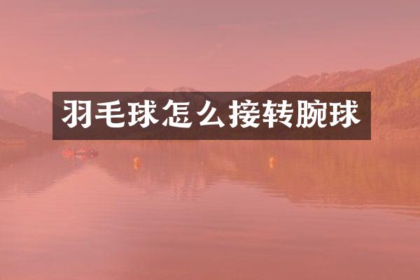 羽毛球怎么接转腕球