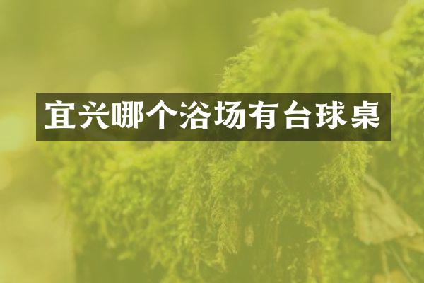 宜兴哪个浴场有台球桌