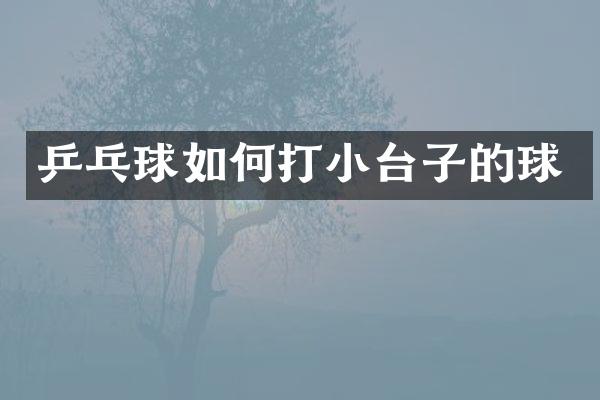 乒乓球如何打小台子的球