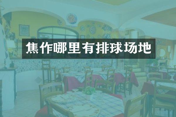 焦作哪里有排球场地
