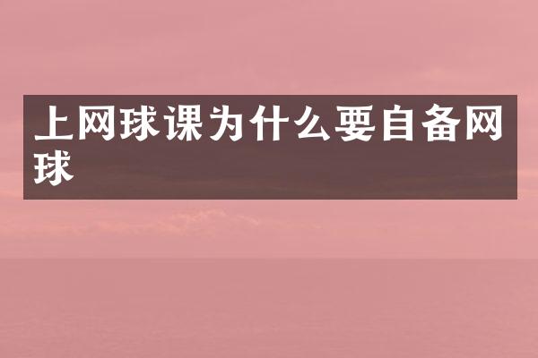 上网球课为什么要自备网球