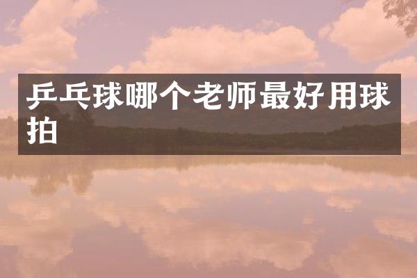 乒乓球哪个老师最好用球拍