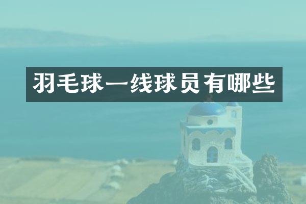 羽毛球一线球员有哪些