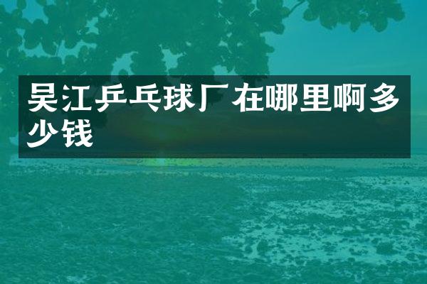 吴江乒乓球厂在哪里啊多少钱