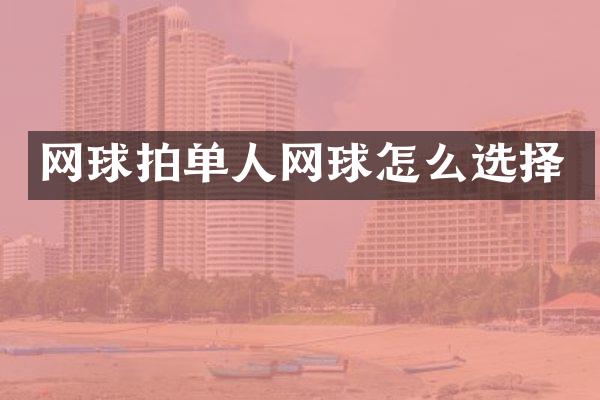网球拍单人网球怎么选择