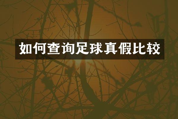 如何查询足球真假比较