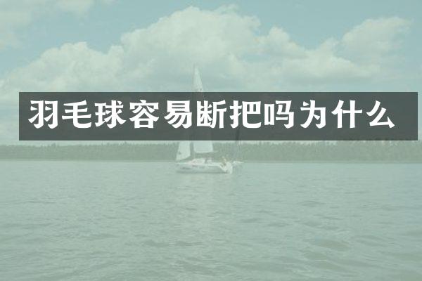 羽毛球容易断把吗为什么