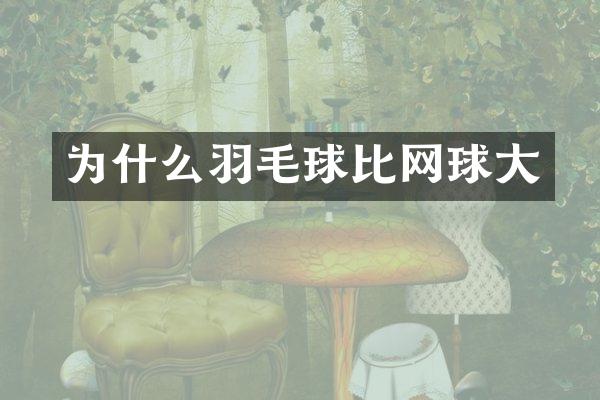 为什么羽毛球比网球大