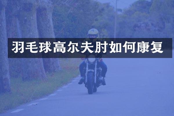 羽毛球高尔夫肘如何康复