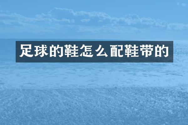 足球的鞋怎么配鞋带的