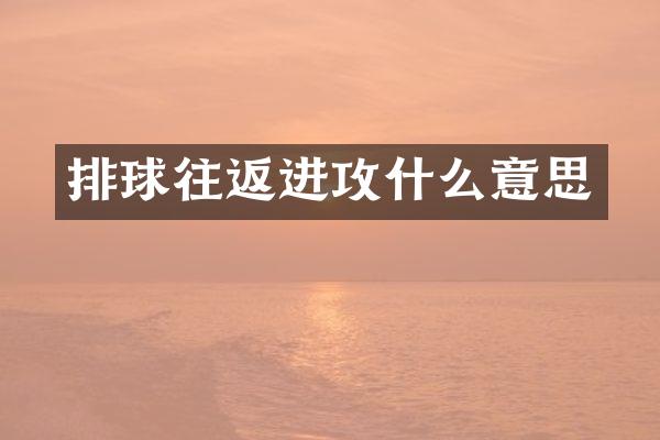 排球往返进攻什么意思