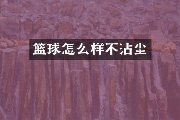 篮球怎么样不沾尘