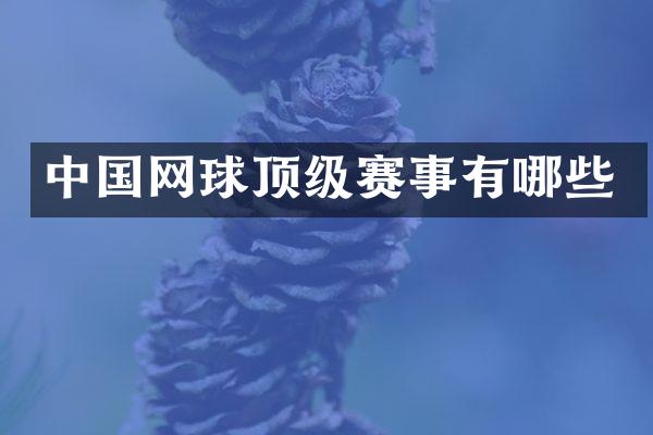 中国网球顶级赛事有哪些