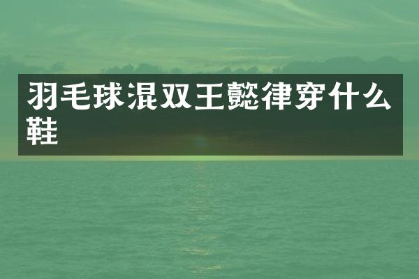 羽毛球混双王懿律穿什么鞋