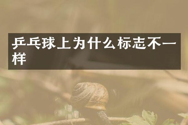 乒乓球上为什么标志不一样