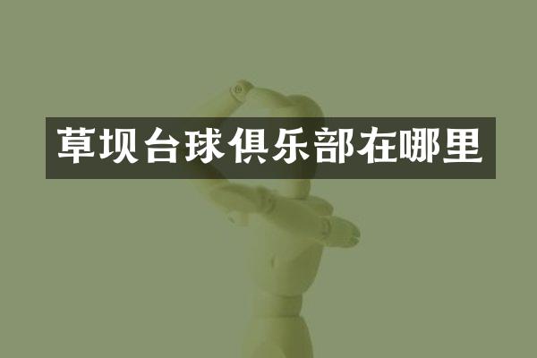 草坝台球俱乐部在哪里