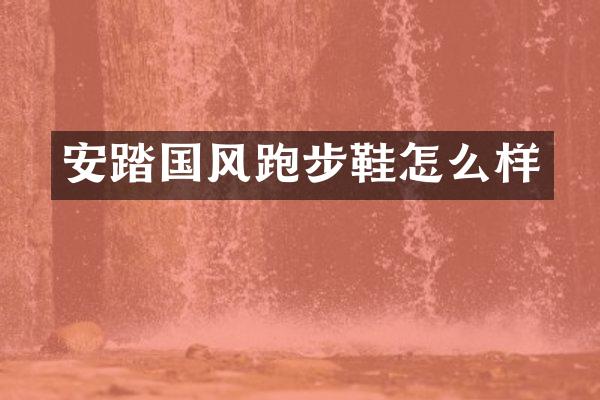 安踏国风跑步鞋怎么样