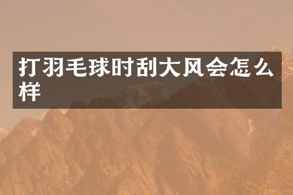 打羽毛球时刮大风会怎么样