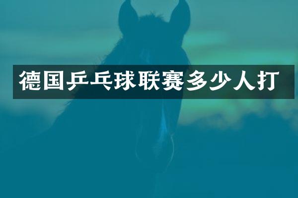 德国乒乓球联赛多少人打