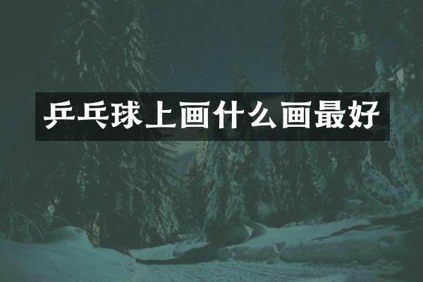 乒乓球上画什么画最好