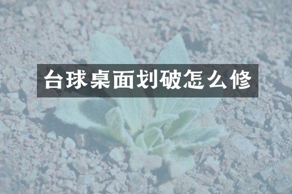 台球桌面划破怎么修