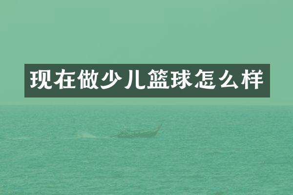 现在做少儿篮球怎么样