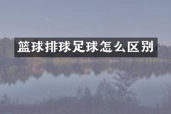篮球排球足球怎么区别