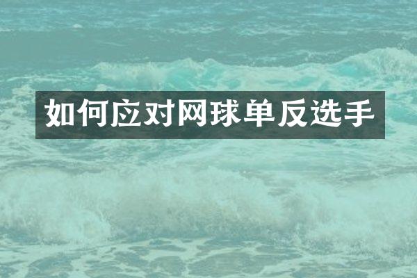 如何应对网球单反选手