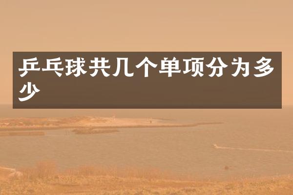 乒乓球共几个单项分为多少