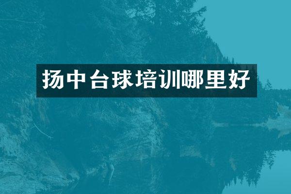 扬中台球培训哪里好