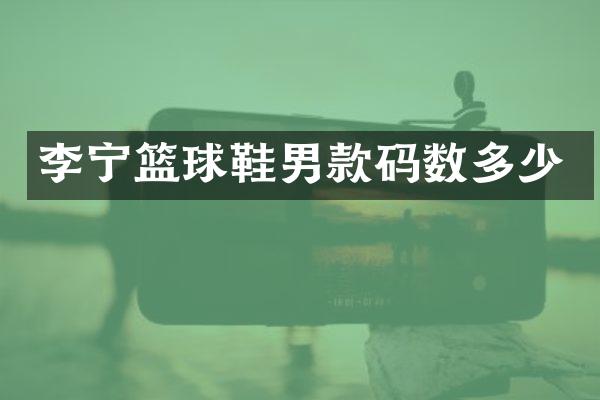 李宁篮球鞋男款码数多少
