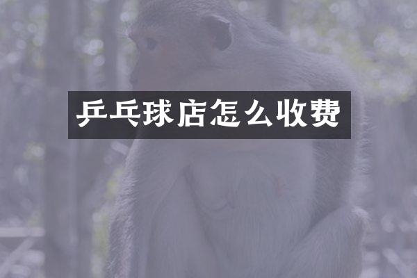 乒乓球店怎么收费