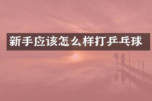 新手应该怎么样打乒乓球