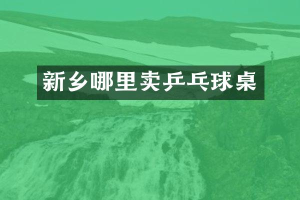 新乡哪里卖乒乓球桌