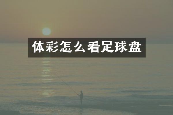 体彩怎么看足球盘