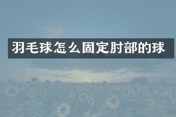 羽毛球怎么固定肘部的球