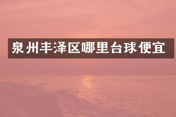 泉州丰泽区哪里台球便宜