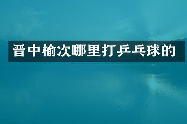 晋中榆次哪里打乒乓球的