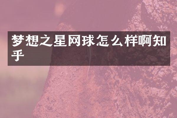 梦想之星网球怎么样啊知乎