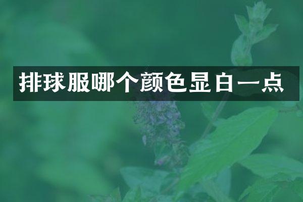 排球服哪个颜色显白一点