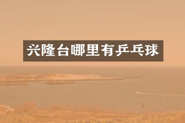 兴隆台哪里有乒乓球
