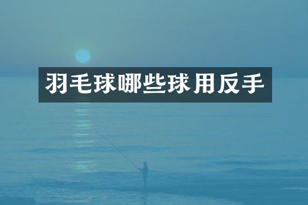 羽毛球哪些球用反手
